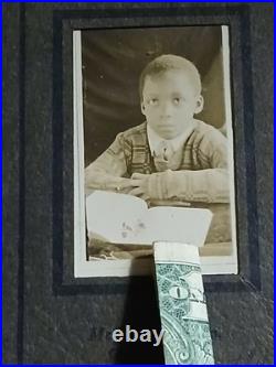 Antique African American Photos BLACK EXCELLENCE SMART BOY BOOK OPEN