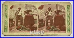 Antique African American Suicide Noose Hand Tinted Photo StereoView Dynamite Gun