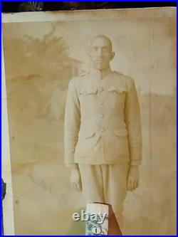 Antique African American WW1 SOLDIER STANDING PROUDLY