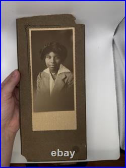 Antique African American Woman Calling Card Photo With Beautiful Inscription
