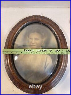 Antique African-American woman oval frame portrait