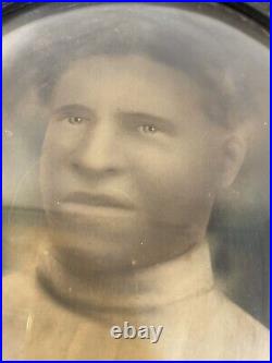 Antique African-American woman oval frame portrait