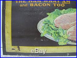 Antique Armour's Star Ham'Black Americana' Sign The Ham What Am and Bacon Too