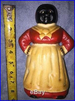 Antique Aunt Jemima Mammy Cast Iron Doorstop Bank