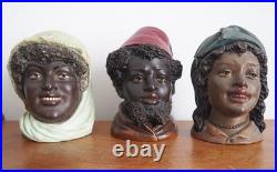 Antique Bernard Bloch Austrian Tobacco Jar Humidor Black Americana Young boy