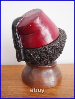 Antique Bernard Bloch Austrian Tobacco Jar Humidor Black Americana Young boy