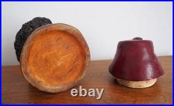 Antique Bernard Bloch Austrian Tobacco Jar Humidor Black Americana Young boy