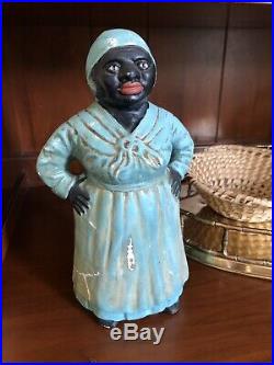 Antique Black Americana Aunt Jemima Mammy Chalk ware Figurine