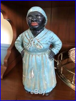 Antique Black Americana Aunt Jemima Mammy Chalk ware Figurine