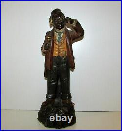 Antique Black Americana Bernhard Bloch Terracotta African Figure Sculpture