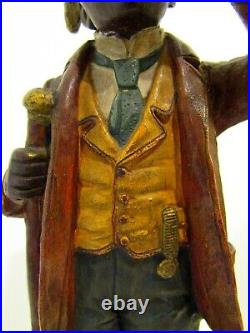 Antique Black Americana Bernhard Bloch Terracotta African Figure Sculpture