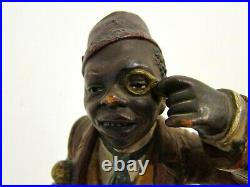 Antique Black Americana Bernhard Bloch Terracotta African Figure Sculpture