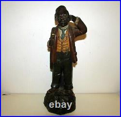 Antique Black Americana Bernhard Bloch Terracotta African Figure Sculpture