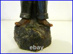 Antique Black Americana Bernhard Bloch Terracotta African Figure Sculpture