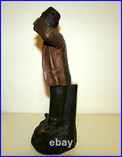 Antique Black Americana Bernhard Bloch Terracotta African Figure Sculpture