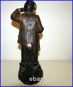 Antique Black Americana Bernhard Bloch Terracotta African Figure Sculpture