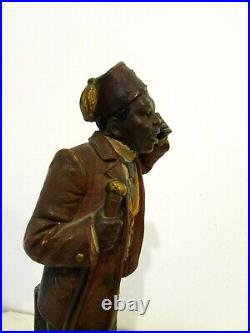 Antique Black Americana Bernhard Bloch Terracotta African Figure Sculpture