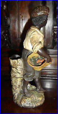 Antique Black Americana Black Boy Figure Cigar Holder Terracotta Johann Maresch