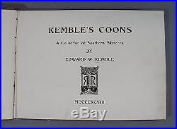 Antique Black Americana Edward Kembles Coons Collection Southern Sketches Book