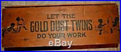 Antique Black Americana Fairbank's GoldDust Washing Powder Soap Wooden Box Crate