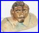 Antique Black Americana Folk Art Statue Sculpture Homemade Clay Male Figure
