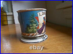 Antique Black Americana Original 1900 Shaving Mug Bare Bottom Black &white Girls