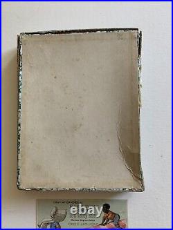 Antique Black Americana Raphael Tuck Christmas Handkerchief Box & DC Trade Card