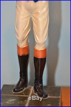 Antique Black Americana Spelter Lawn Jockey Vintage Lawn Jockey Statue