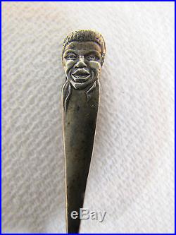 Antique Black Americana Sterling Silver Spoon Adv Braidentown Florida ornate