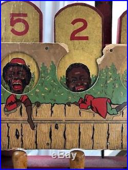 Antique Black Americana Target Bowling Game Dated 1914 Vintage