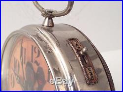 Antique Black Americana Vintage Alarm Clock Copyright 1935 West Germany