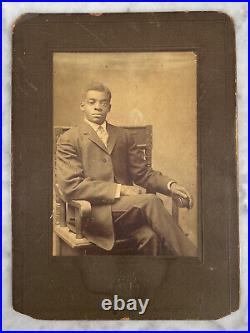 Antique Black White AFRICAN AMERICAN Photograph Estate Find Cabinet Card