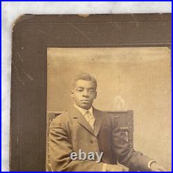 Antique Black White AFRICAN AMERICAN Photograph Estate Find Cabinet Card