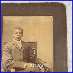 Antique Black White AFRICAN AMERICAN Photograph Estate Find Cabinet Card