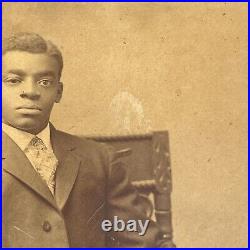 Antique Black White AFRICAN AMERICAN Photograph Estate Find Cabinet Card