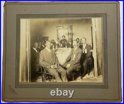 Antique Bryant Studio JOHN SWARTZ'African American Men's Group' Ft Worth PHOTO