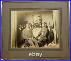 Antique Bryant Studio JOHN SWARTZ'African American Men's Group' Ft Worth PHOTO