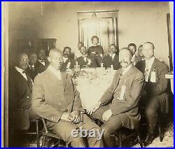 Antique Bryant Studio JOHN SWARTZ'African American Men's Group' Ft Worth PHOTO