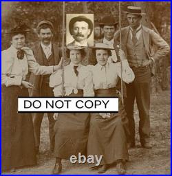 Antique Butch Cassidy Gang Genuine, Outlaw Cowboy Group Tintype Photo