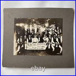 Antique Cabinet Card Group Photograph Men Social Friends Outing Lancaster PA