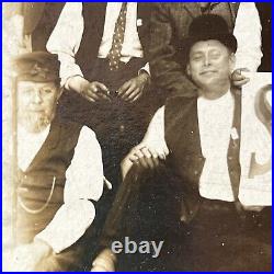 Antique Cabinet Card Group Photograph Men Social Friends Outing Lancaster PA