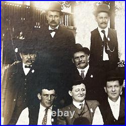 Antique Cabinet Card Group Photograph Men Social Friends Outing Lancaster PA