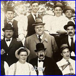 Antique Cabinet Card Group Photograph Men Social Friends Outing Lancaster PA