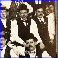 Antique Cabinet Card Group Photograph Men Social Friends Outing Lancaster PA