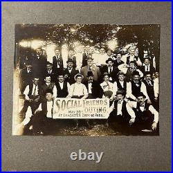 Antique Cabinet Card Group Photograph Men Social Friends Outing Lancaster PA