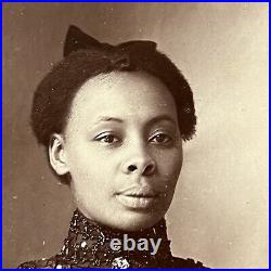 Antique Cabinet Card Photo Beautiful Black African American Woman Richmond VA