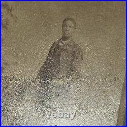 Antique Cabinet Card Photograph Handsome Man Black African American Bonham TX