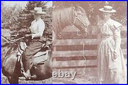 Antique Cabinet Photo Lot Cowboy/COWGIRL Aspen Ashcroft COLORADO Pitkin County