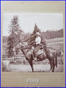 Antique Cabinet Photo Lot Cowboy/COWGIRL Aspen Ashcroft COLORADO Pitkin County