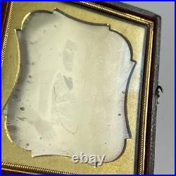 Antique Cased Daguerreotype Photograph Dapper Handsome Young Man Great Attire